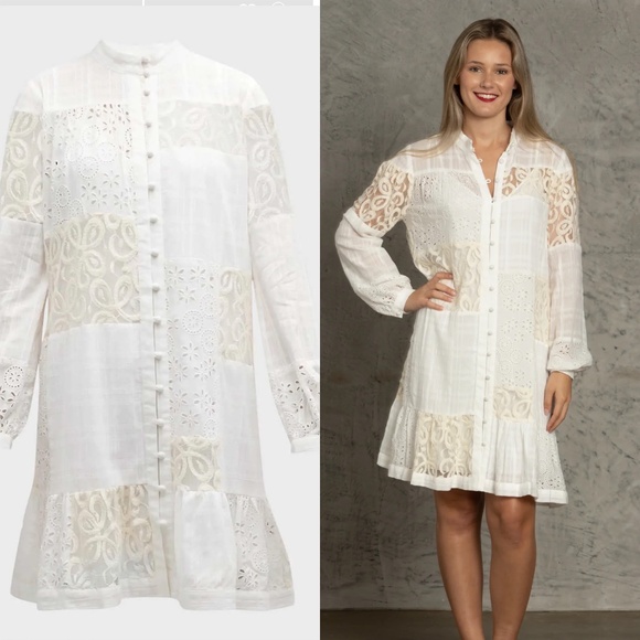 Johnny was Chet lace eyelet mini dress FINAL PRICE NO OFFERS - Picture 2 of 7